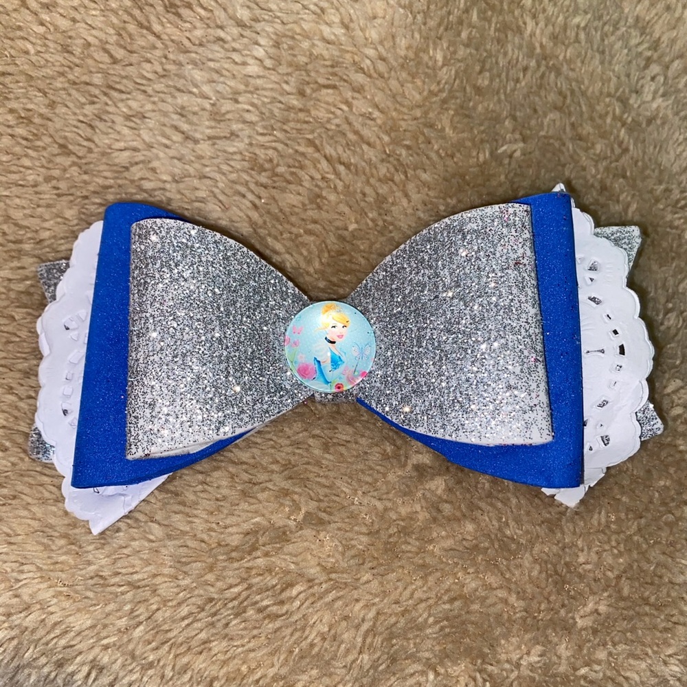 Cinderella blue bow.